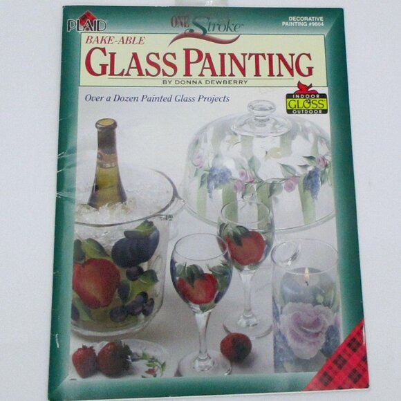 Plaid Bake-Able Glass Painting Book By Donna Dewberry - Picture 1 of 5